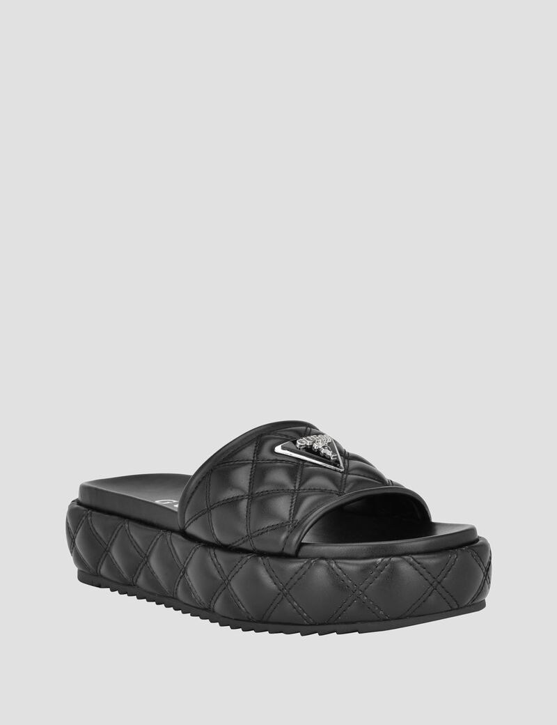 Longo Quilted Flatform Slides