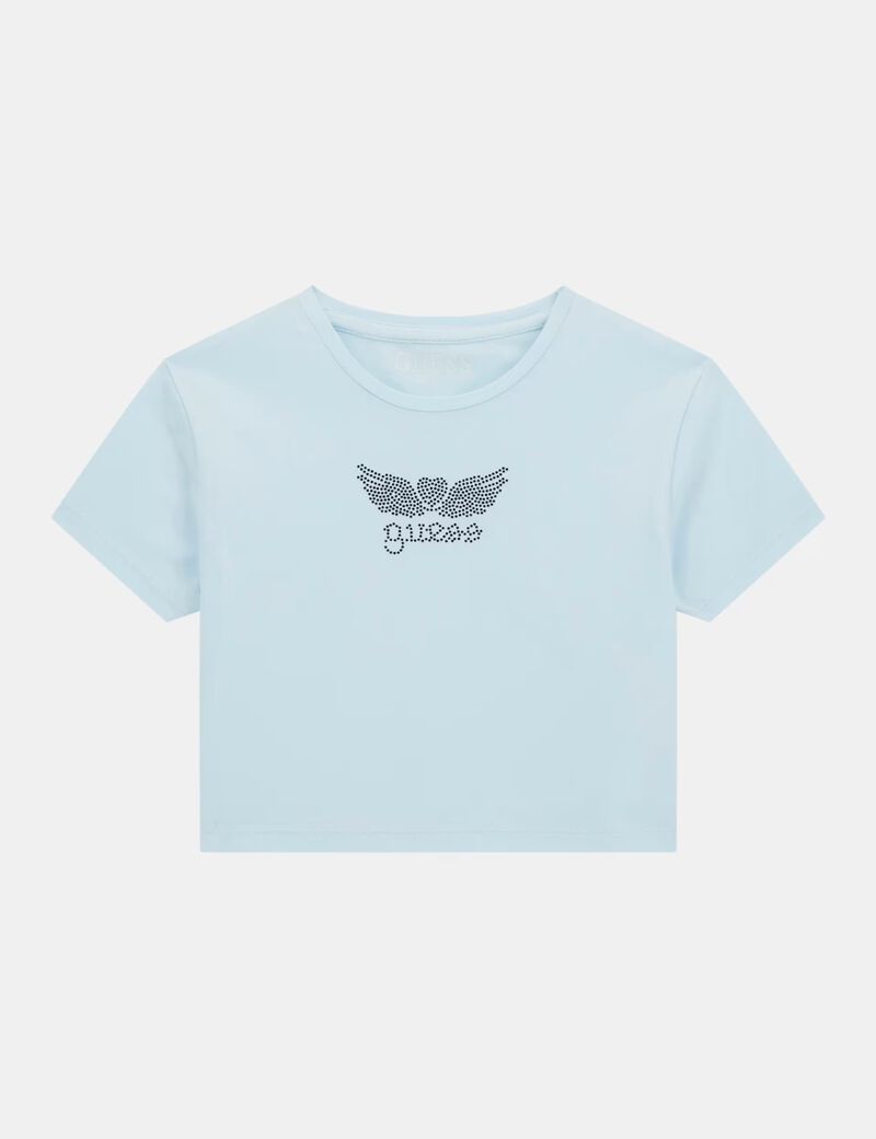 guess rhinestones logo  t shirt