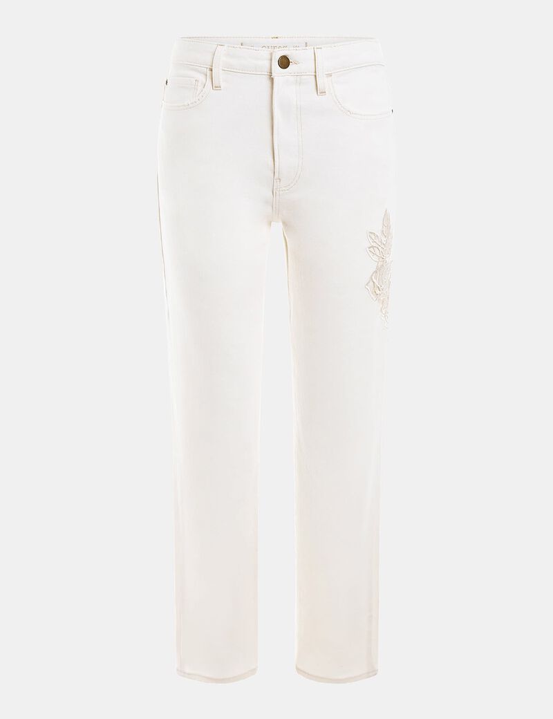 Relaxed Fit Denim Pant Embroidery