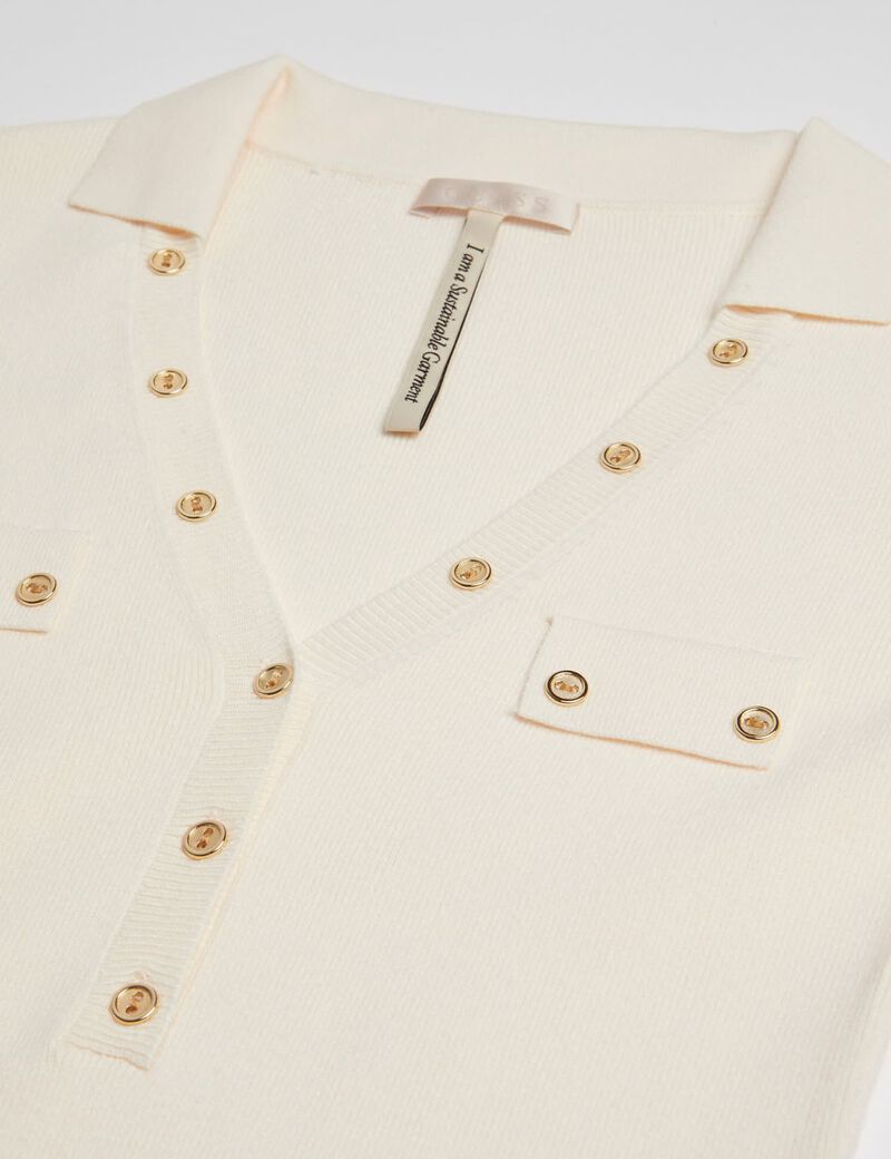 Polo Collar Sweater Dress