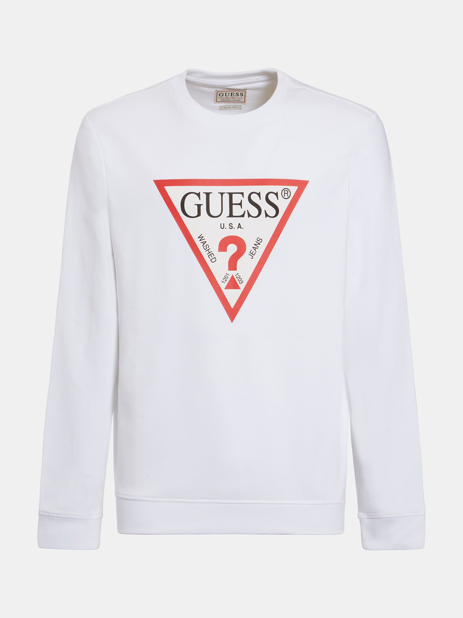 Shop GUESS Online Triangle Logo Sweatshirt