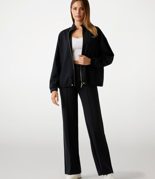 Nylon flare sweatpants