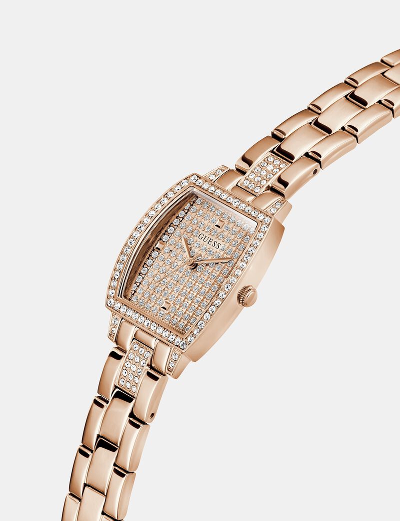 Analogue watch with crystal appliqué