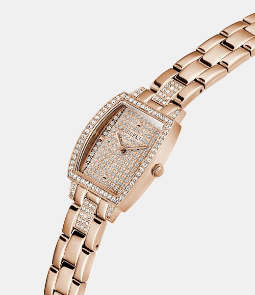 Analogue watch with crystal appliqué