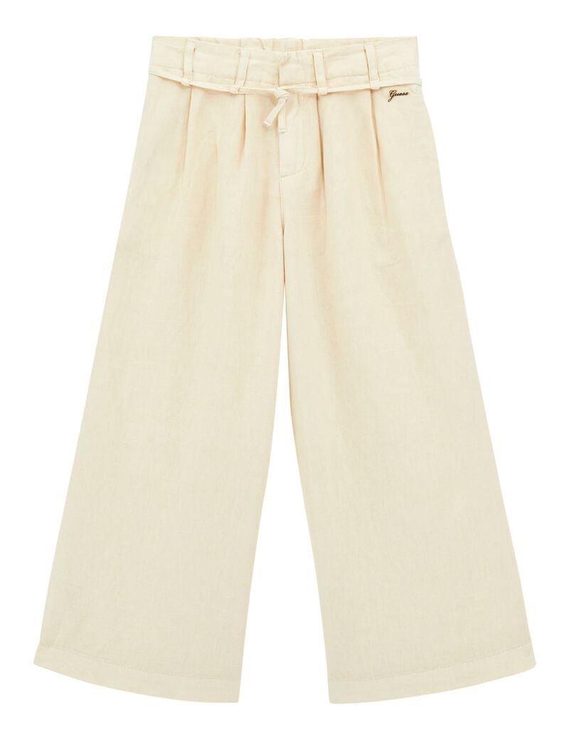 بنطلون مصبوغ من مزيج الكتان