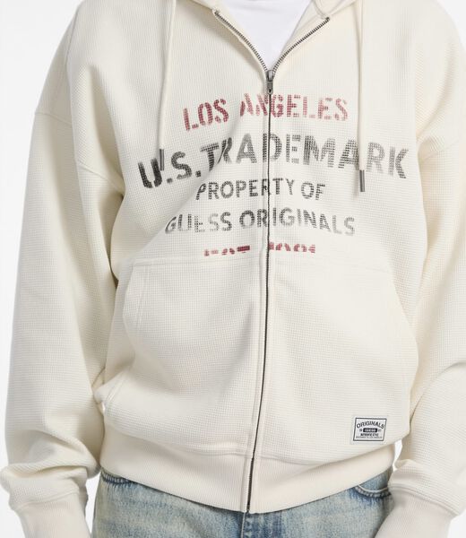 Fulll zip hooded logo sweatshirt