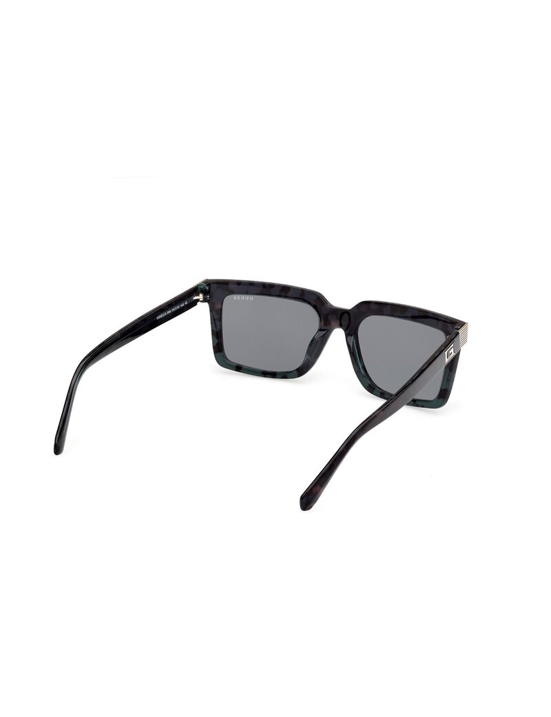 Square dark green sunglasses