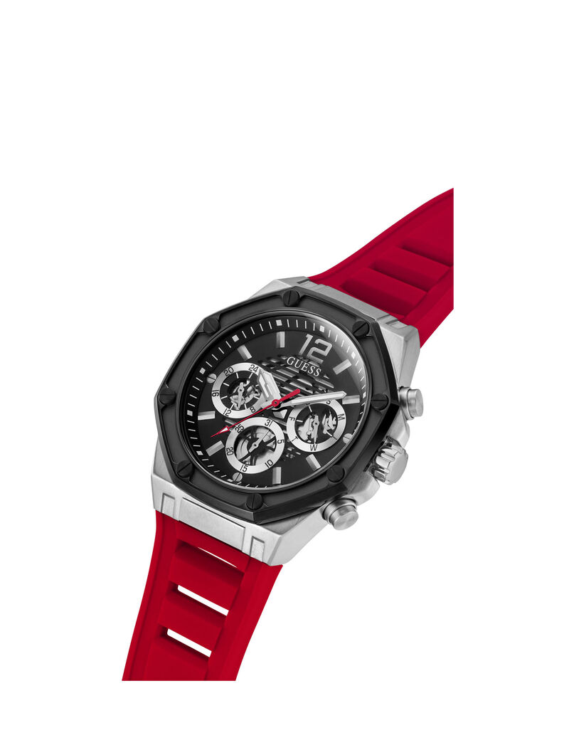 Black And Red Multifunction Watch
