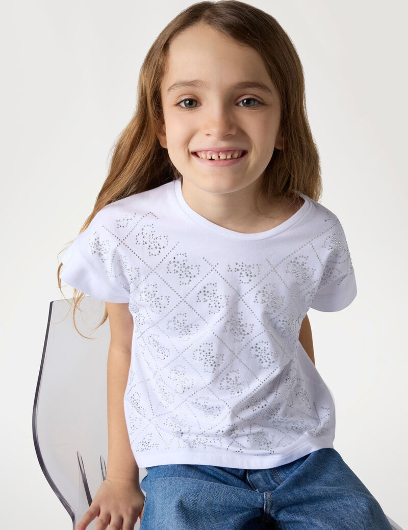 4G logo rhinestones t-shirt