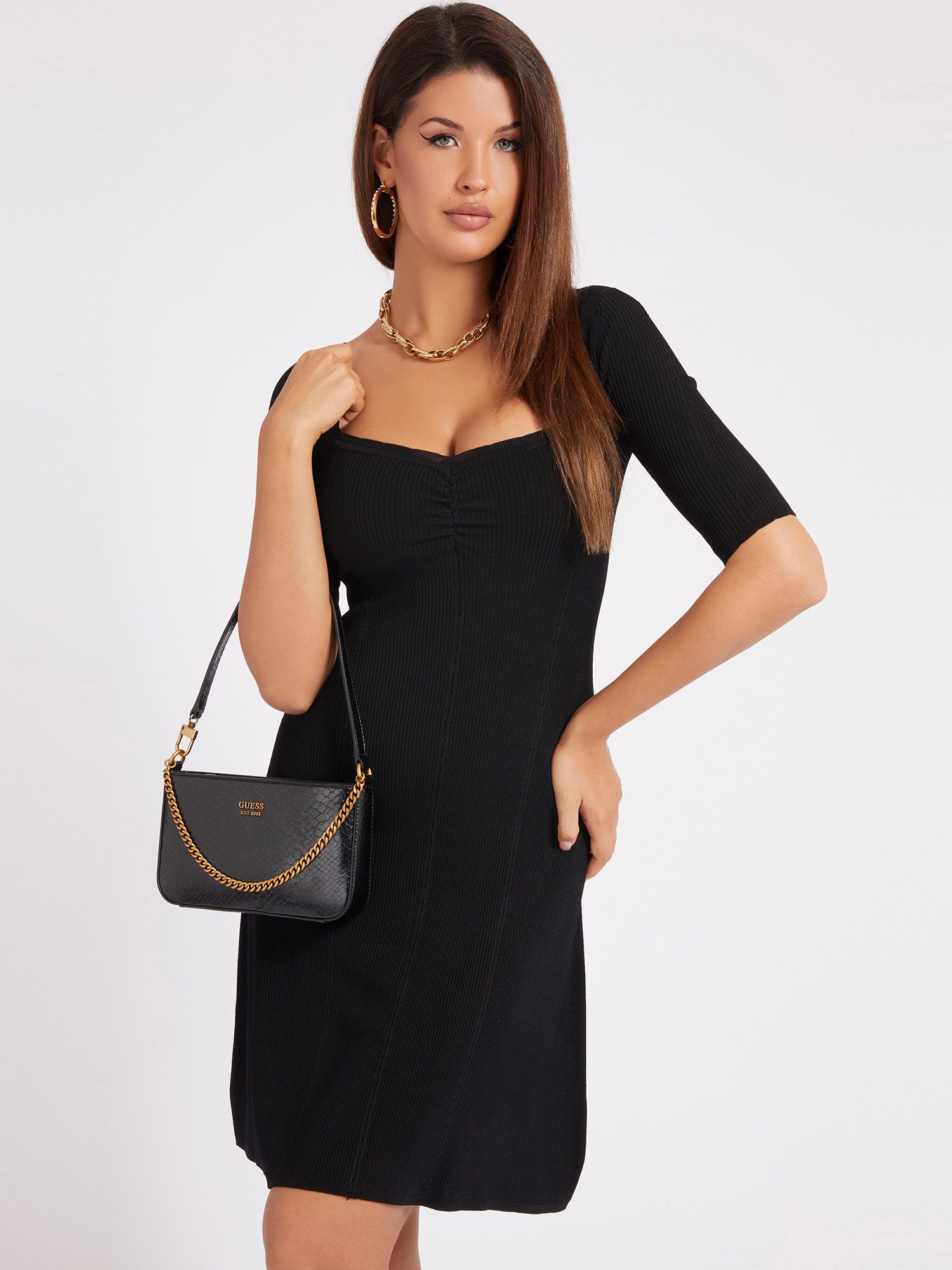 Shop GUESS Online Katey Mini Top Zip Shldr Bag