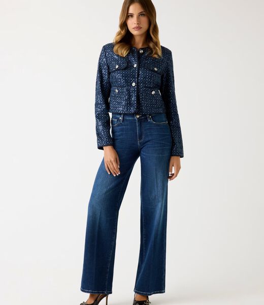 Sequin denim jacket