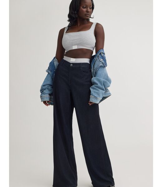 جيس wide loose jeans