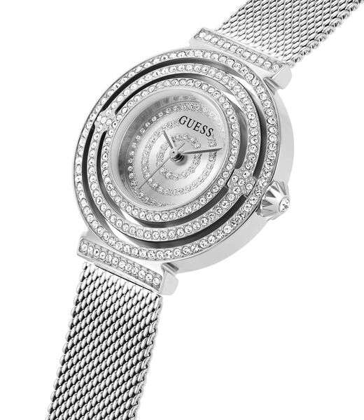 Silver-tone Mesh Analog Watch