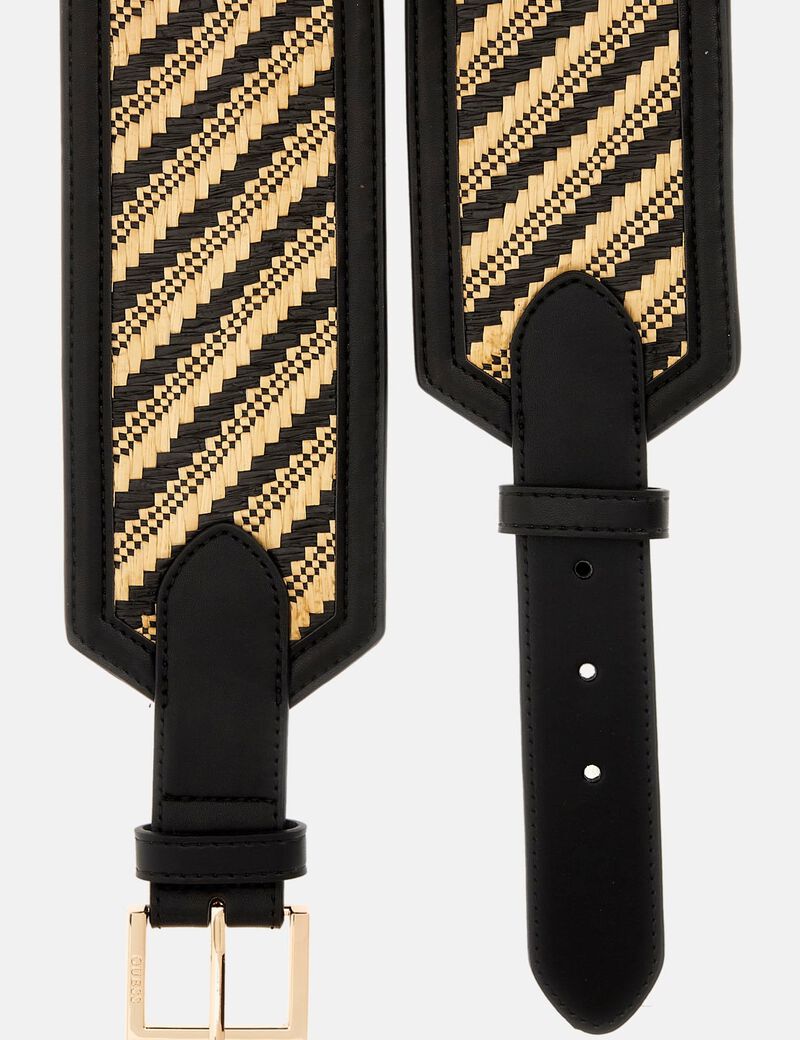 Simona raffia belt