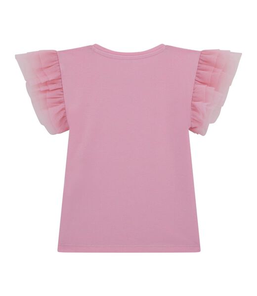 Logo embroidered frill top