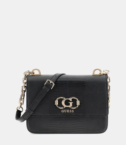 Salinge Croc-Print Crossbody Bag