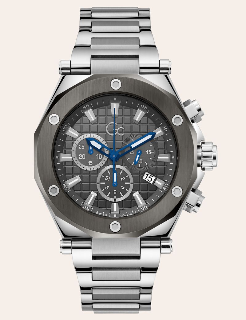 GC steel chronograph watch