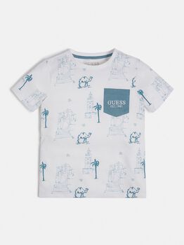 Slub all over print t-shirt