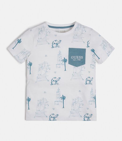 Slub all over print t-shirt