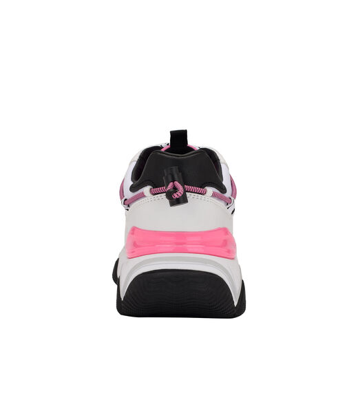 Pink And Black Low-Top Logo Sneakers