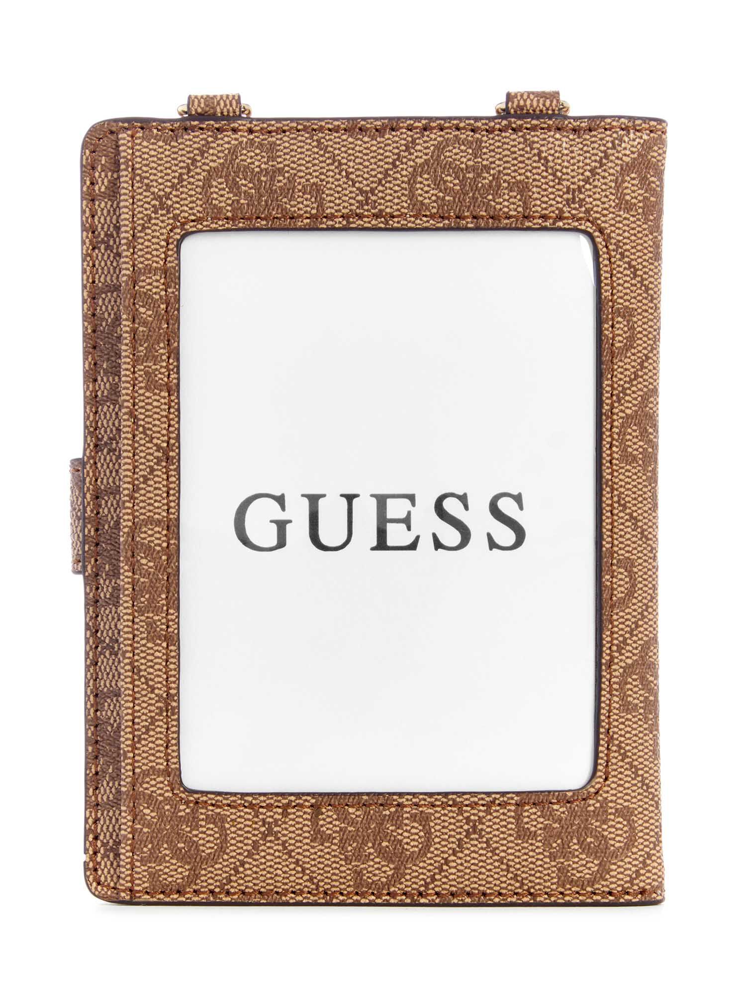 Shop GUESS Laurel Slg Chain Passport Case, Beige | GUESS KSA