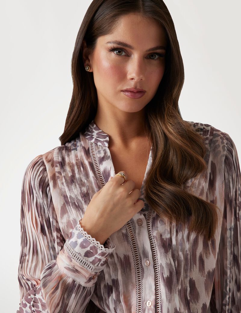 V neck chiffon shirt