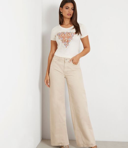 Flower logo stretch t-shirt