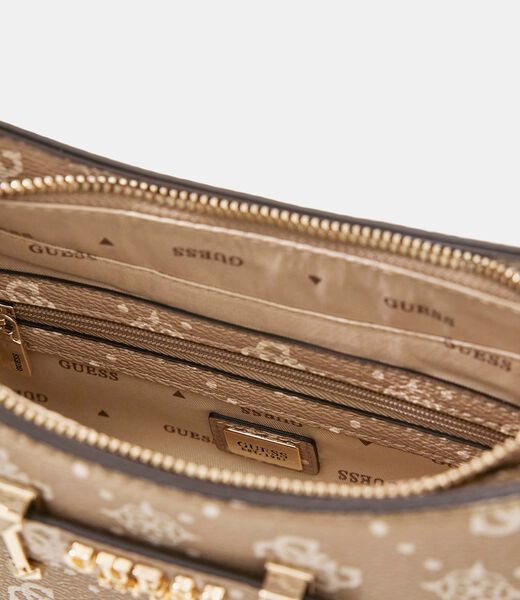 CARRIE LOGO TOP ZIP SHOULDER BAG