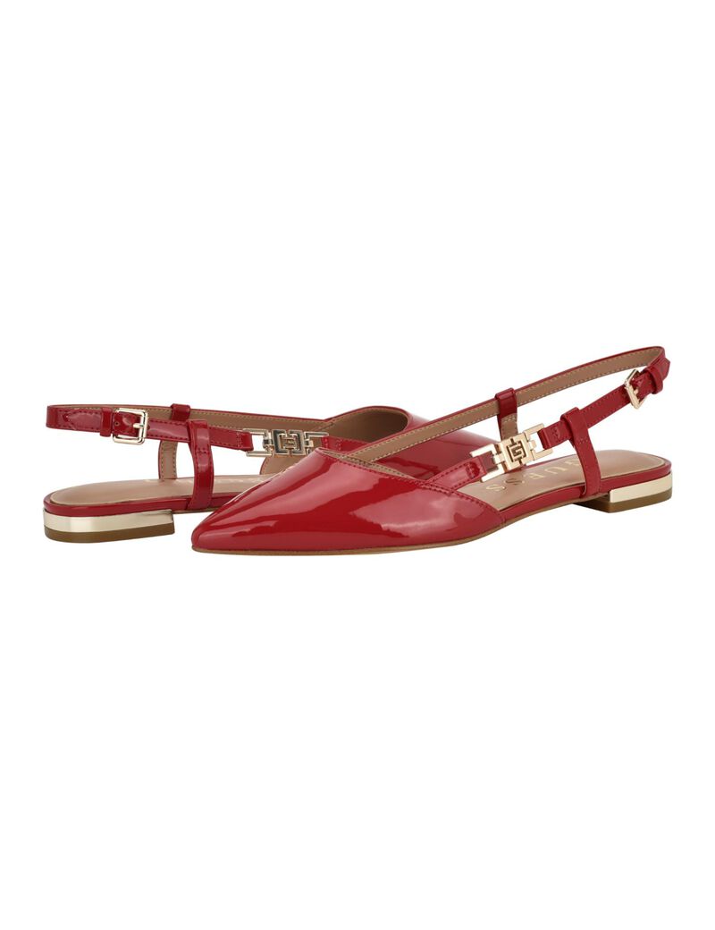 Leather slingback ballet flats