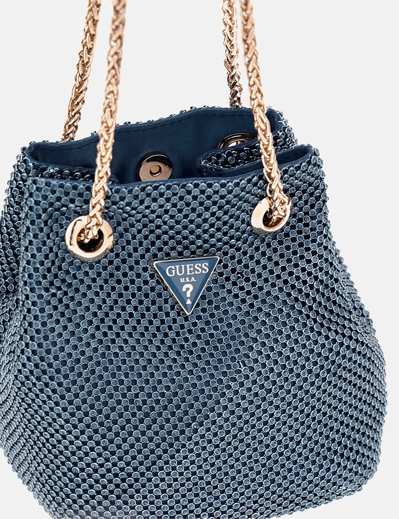 Zalina rhinestone mini bucket bag
