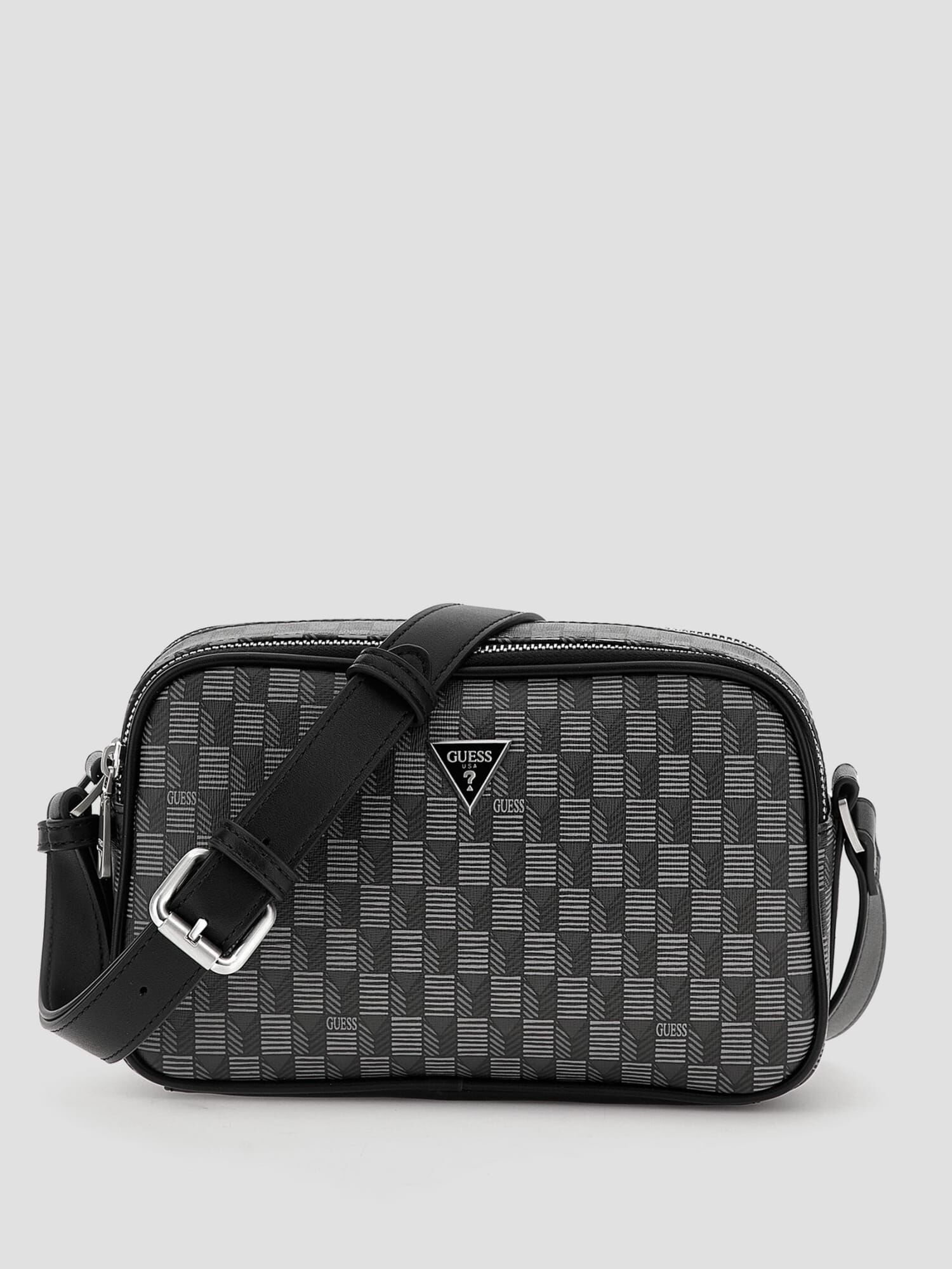 Shop GUESS Online Geometric Print Jet Set Crossbody Bag
