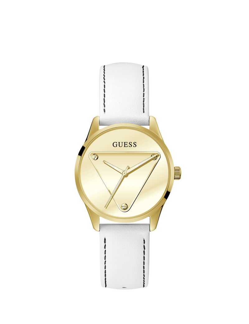 Gold Logo Analog Watch
