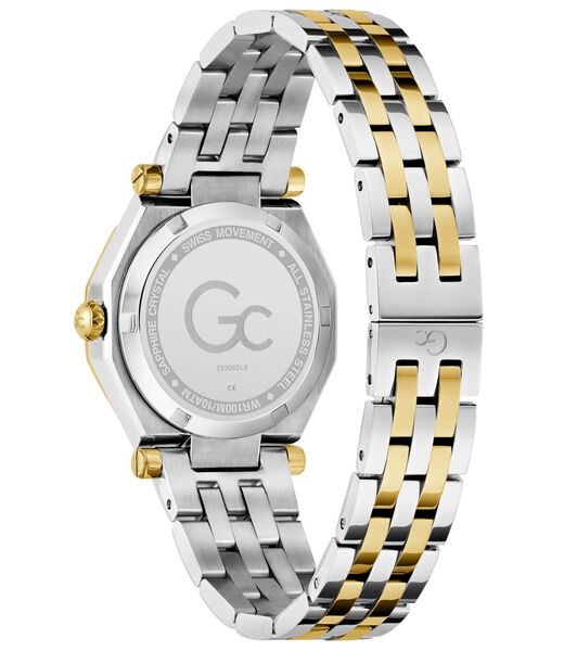 Gc Specials Women S 763 Mvmt Green Dail 10 Amt Silver Yellow Gold Stainless Steel Brct