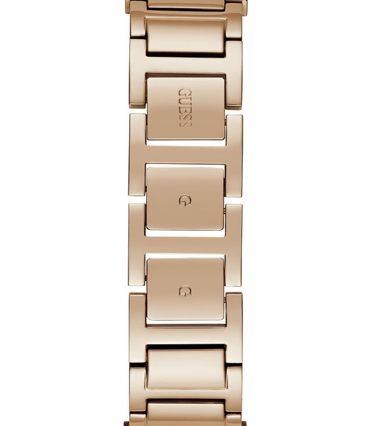 ساعة تناظرية مزينة بتفاصيل كريستالية