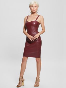Faux Leather Dress