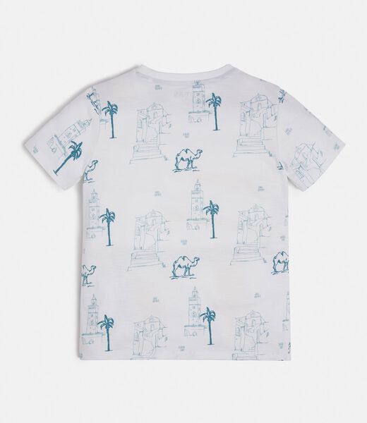 Slub all over print t-shirt
