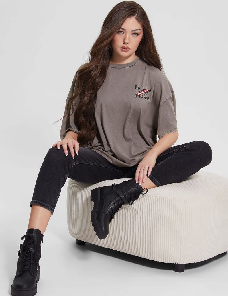 Back Graffiti Print T-Shirt