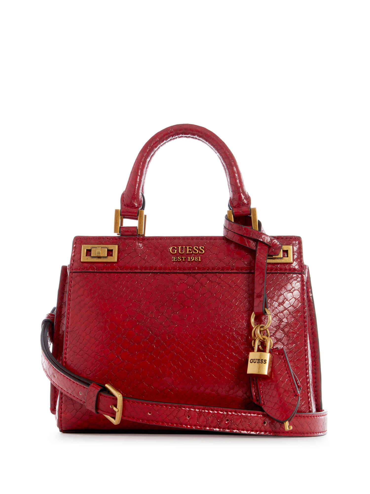 Guess red satchel hot sale