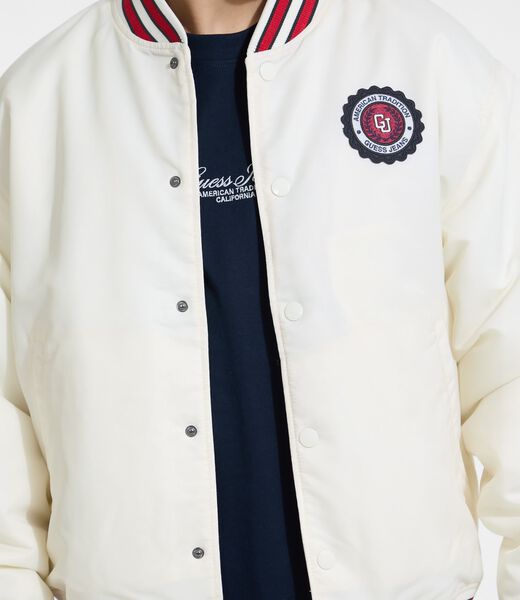 Embroidered Patch Varsity Jacket