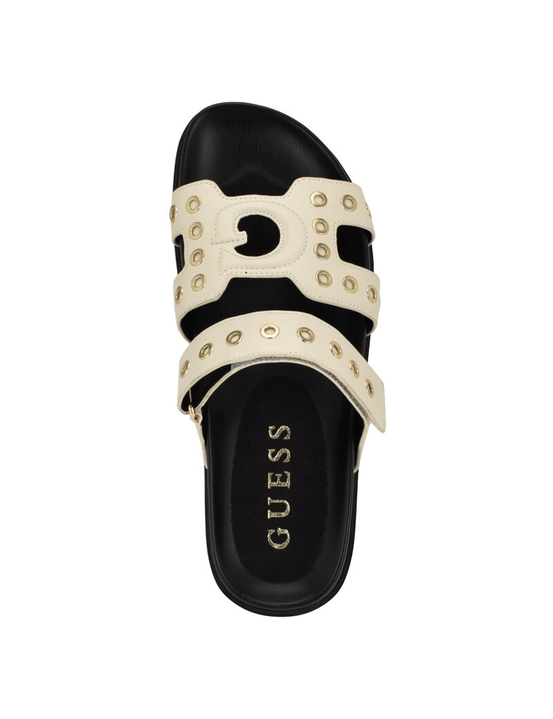 Fashie Slip On Double Strapped Footbed Sandal