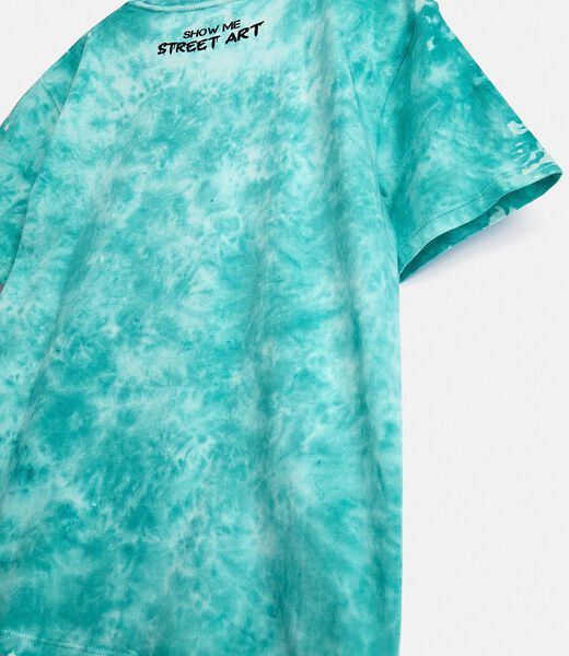 Tie-Dye Graffiti Print T-Shirt