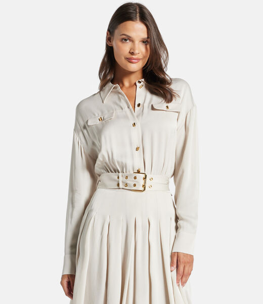 Marciano pleated long shirt dress