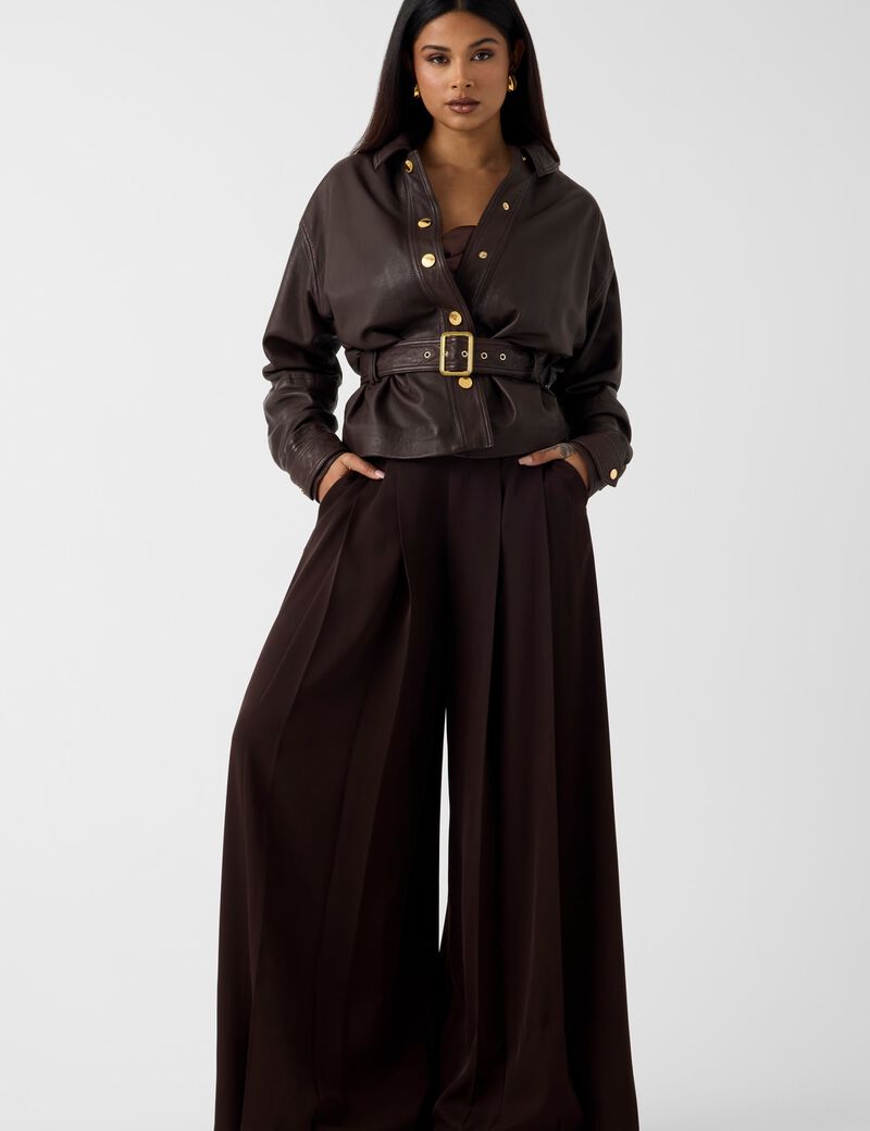 Marciano wide-leg pleated pants
