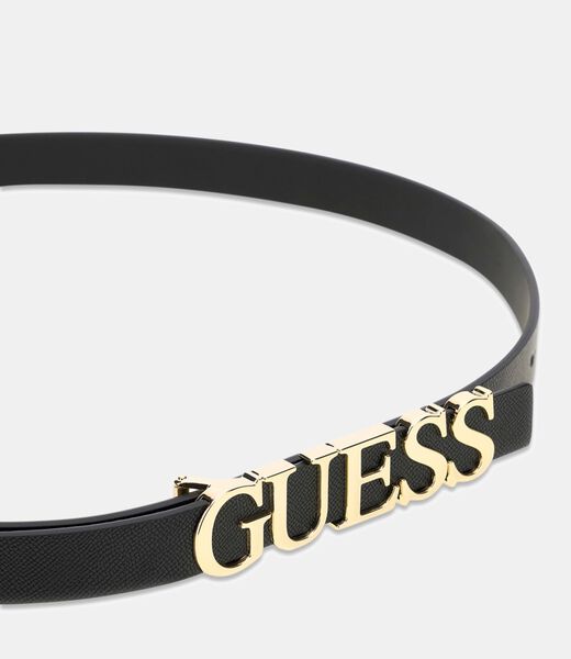 guess lefia logo script belt