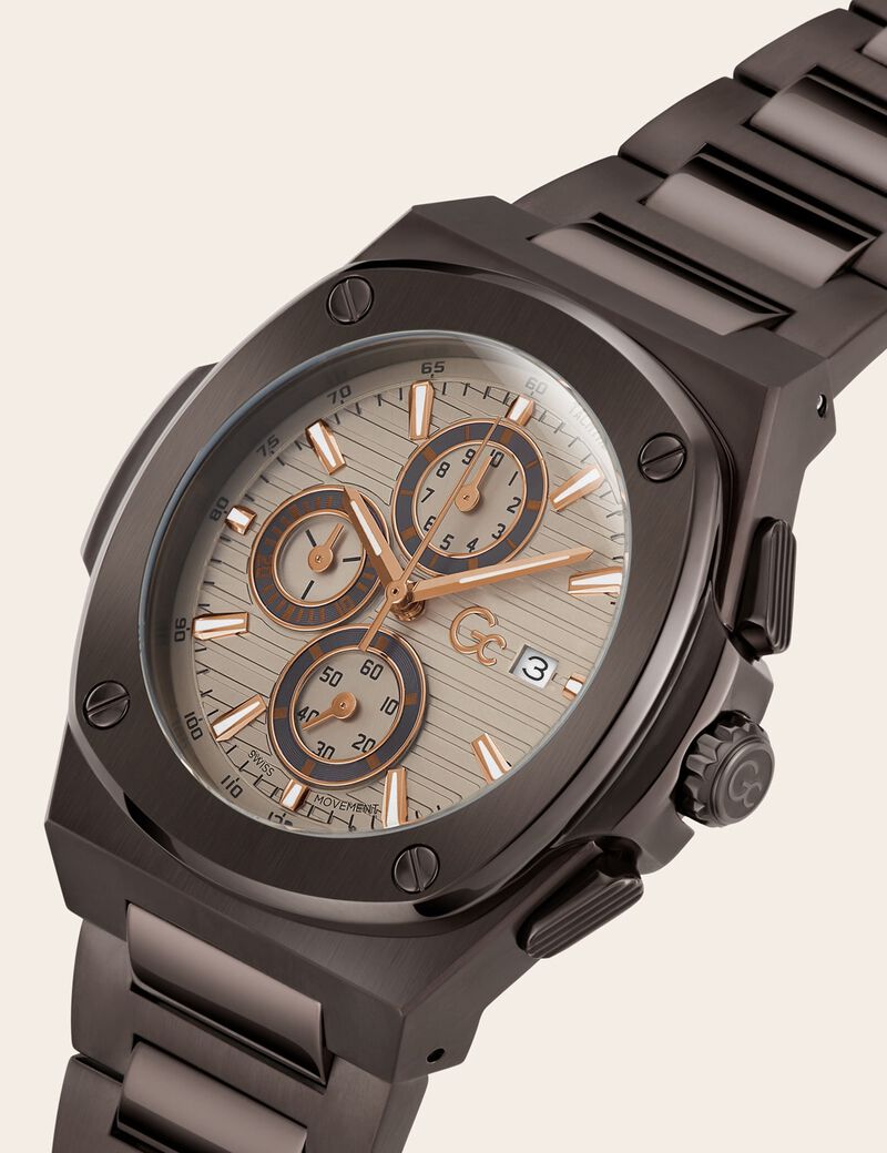 GC steel chronograph watch