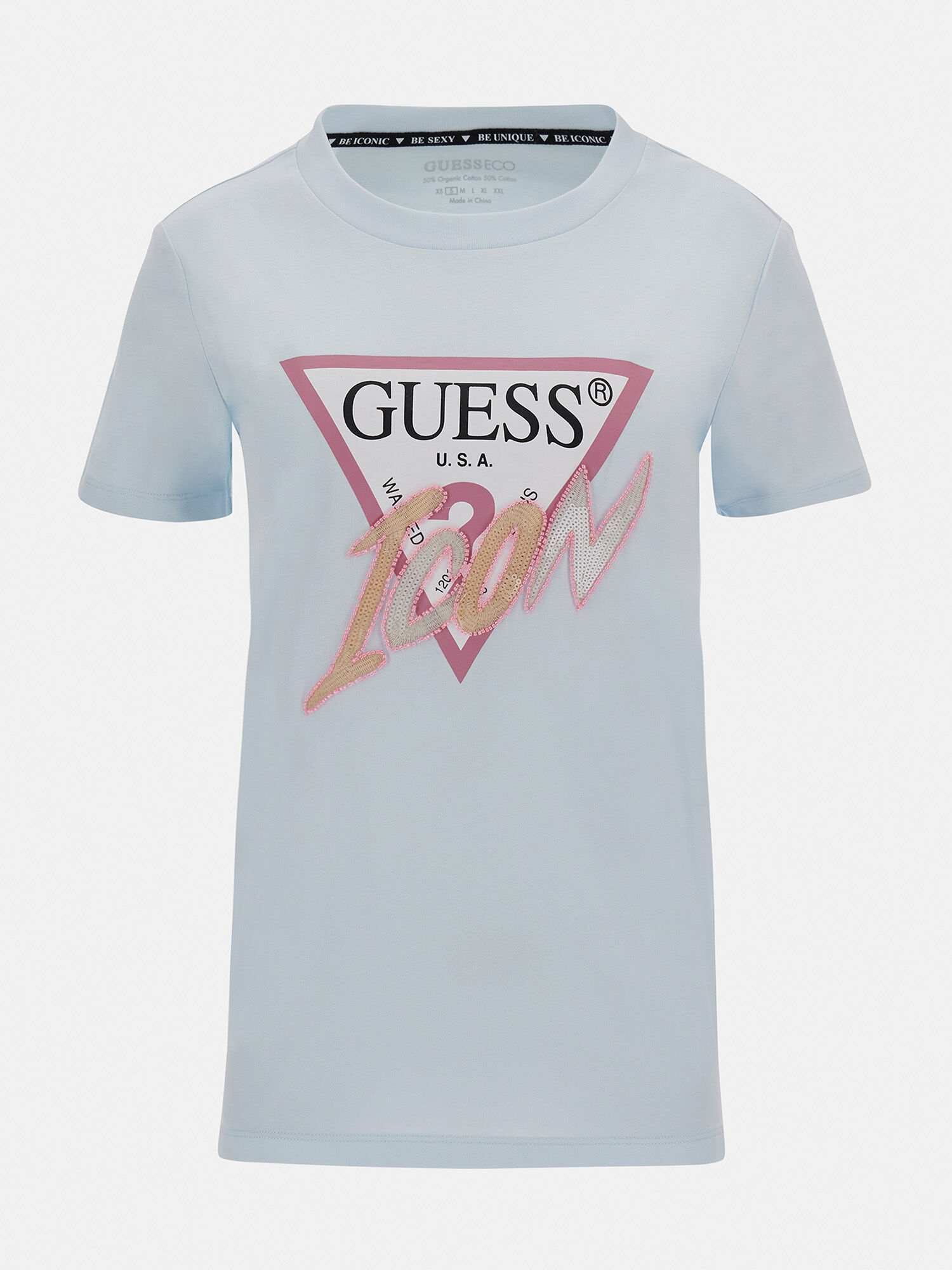 Guess pink blue green shirt best sale