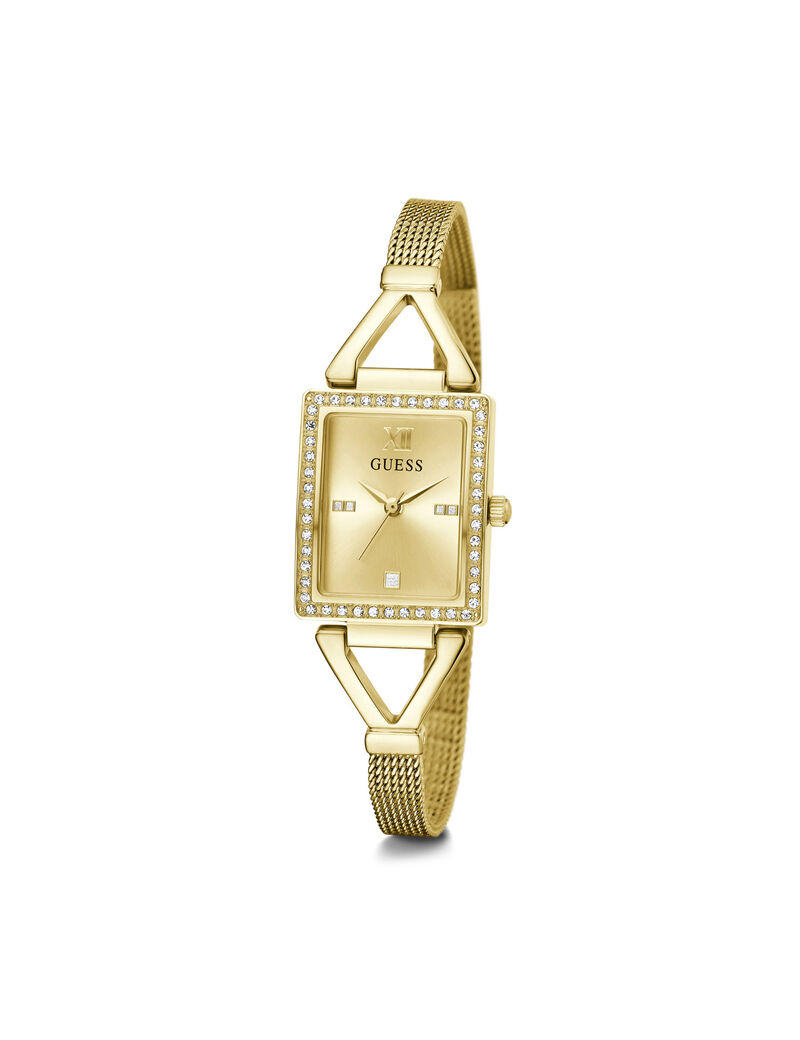 Gold Mesh Analog Watch