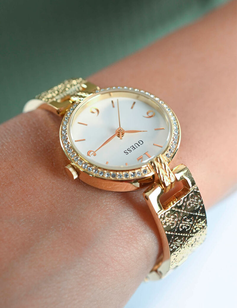 Gold And Crystal Ladies Watch