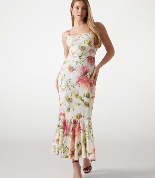 Long flounced dress