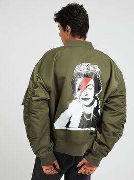 Graffiti Print Bomber